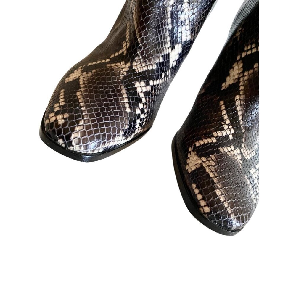 Sigerson Morrison Python Embossed Knee-High Leath… - image 8